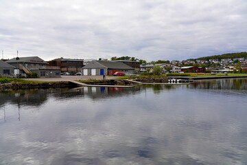 Obraz premium The club house of the Horten Roklubb rowing club.