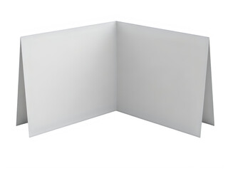 Three blank pages standing upright next to each other