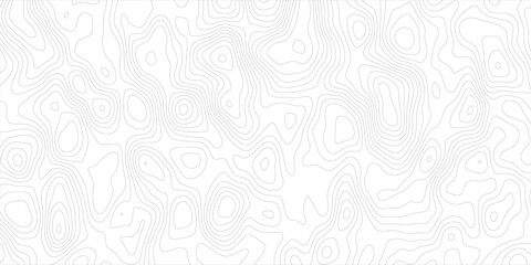 Minimal terrain contour map with smooth curves, subtle grey tones, and concentric elevation patterns forming a clean monochrome geographic texture for cartography and modern design use © Mirror