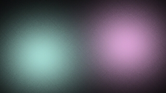 Abstract background texture featuring a grainy overlay with dual spotlight effects in contrasting cyan and magenta tones