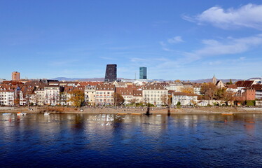 Obraz premium Kleinbasel an einem sonnigen Wintertag