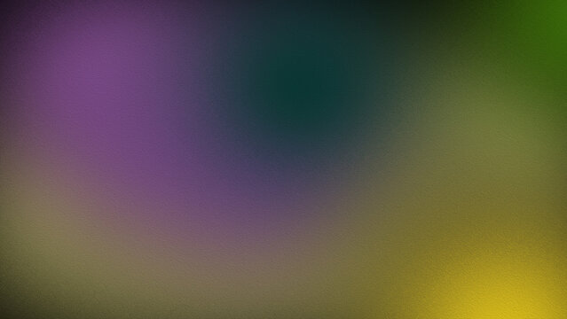 Abstract background texture featuring a subtle noise overlay blending vibrant purple deep teal and rich chartreuse yellow tones