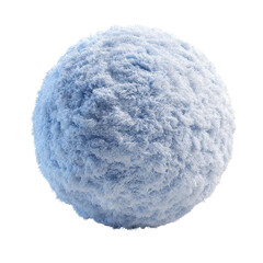 Fototapeta premium Textured Snowball Ready for Winter Fun isolated a white background