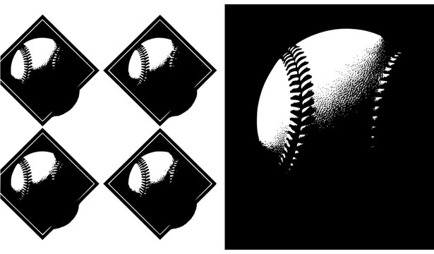Baseball Diamond Shape Graphic Collection &ndash; isolated on transparent background