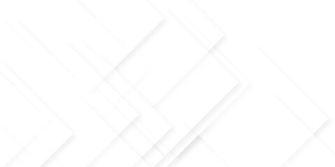 Fototapeta premium Abstract minimal geometric white and gray light background design. white transparent material in triangle diamond and squares shapes in random geometric pattern.