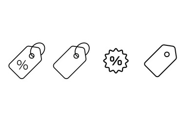 Price Tags for Product icons vector.