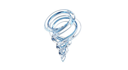 Naklejka premium Abstract Blue and White Swirl