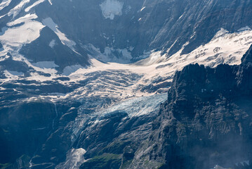 Part of the Eiger glacier in the Swiss alps near Grindelwald