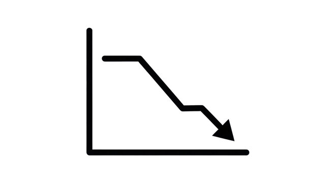 Declining Graph with Arrow