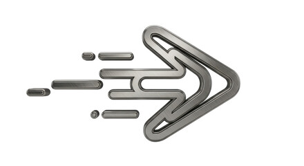 Obraz premium Metallic Style Speed Arrow