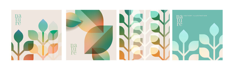 Nature. Vector illustrations for graphic and web design, social media, business and marketing material. Concepts for natural and organic products, beauty and cosmetics, fashion, environment. © PureSolution