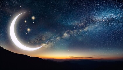 Crescent Moon And Stars
