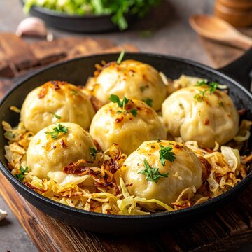 Krautfleckerl mit gebratenem Wei&szlig;kohl