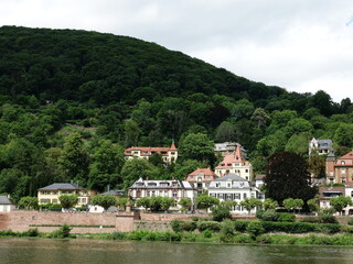 Obraz premium Maisons face au centre historique d'Heidelberg