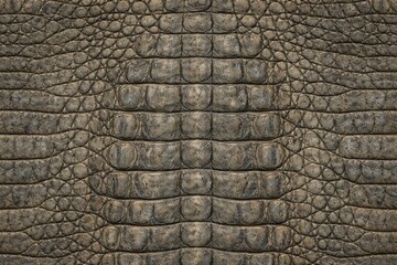 Fototapeta premium Alligator Skin Scales Seamless Pattern. Close-up alligator scale texture detail. Reptile skin surface design. Realistic alligator hide. Detailed crocodilian scale macro. Exotic wild reptile pattern.