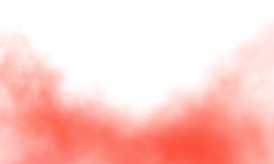 Red smoke effect isolated on transparent background. Rising vapor and steam particles, red smoke texture overlay. Design element for decoration, events, overlay, PNG.