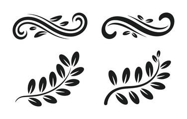 Fototapeta premium Vector design showcasing elegant floral and leafy patterns