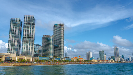 Obraz premium View of the Colombo city skyline with modern architecture buildings