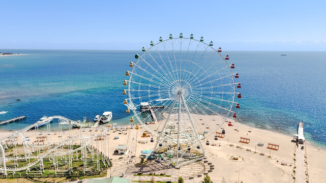 Ferris Wheel at Issyk-Kul Lake, Cholpon-Ata, Kyrgyzstan