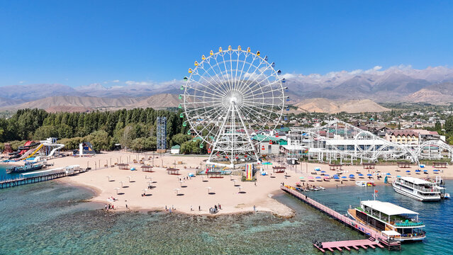 Ferris Wheel at Issyk-Kul Lake, Cholpon-Ata, Kyrgyzstan