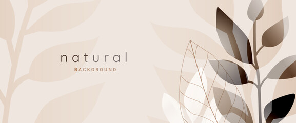 Natural background. Vector illustration for graphic and web design, social media, business and marketing material. Concept for natural and organic products, beauty and cosmetics, fashion, environment. © PureSolution