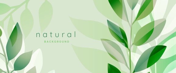Plakat Natural background. Vector illustration for graphic and web design, social media, business and marketing material. Concept for natural and organic products, beauty and cosmetics, fashion, environment.