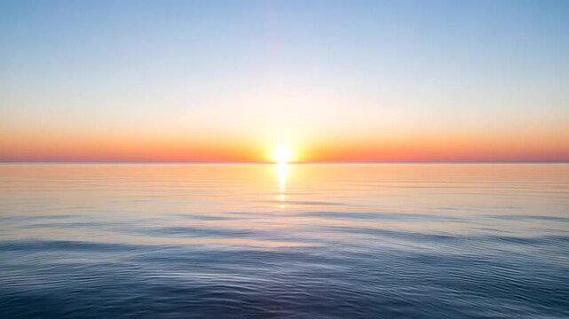 Seascape Symphony: The sun dips gracefully into the tranquil horizon, painting the sky with a breathtaking gradient of colors, mirroring its beauty upon the serene expanse of water.