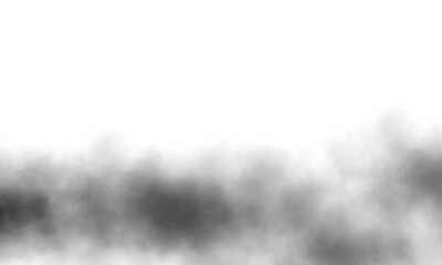 Dark fog and smoke effect isolated on transparent background. Steam explosion special effect with realistic texture of smoke and fog. Design element for overlay, PNG.