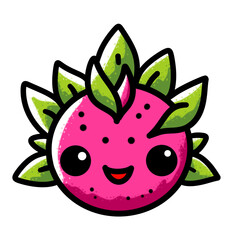 vector illustration of an apple with leaf