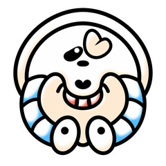 cartoon dog with bone