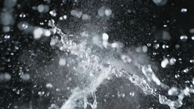 Dynamic Water Splash Explosion Captured in High-Speed Motion