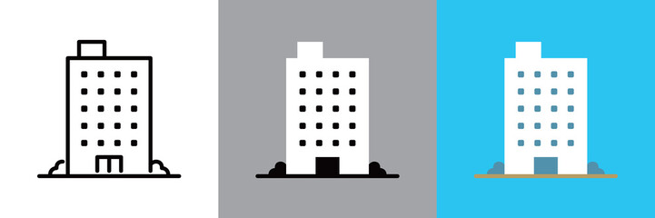 シンプルなビルアイコン