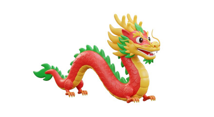 Obraz premium Chinese dragon, red and gold