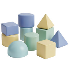 Colorful geometric shapes composition