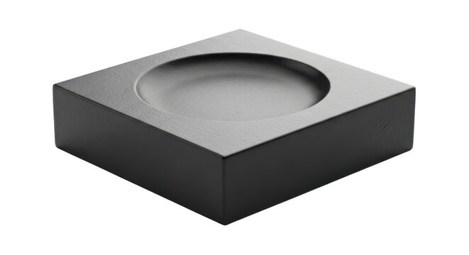 Square soap dish with circular indent