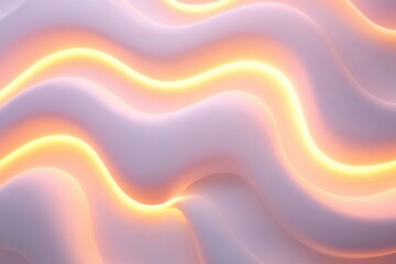 Obraz premium Abstract waves with warm light creating a soothing visual effect in a modern setting