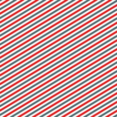 Seamless classic red and dark grey diagonal stripes pattern background, vibrant geometric parallel lines texture for festive wrapping paper and modern apparel design.