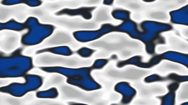 Abstract camouflage pattern with blue shapes
