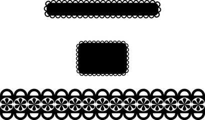 vector frames black on a white background, clipart