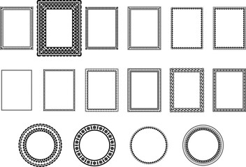 vector frames black on a white background, clipart