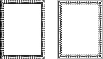vector frames black on a white background, clipart