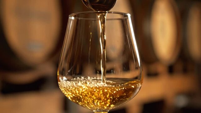 Wine tears sliding down glass. Quality and viscosity concept.