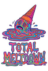 Psychedelic Total Meltdown Ice Cream Design