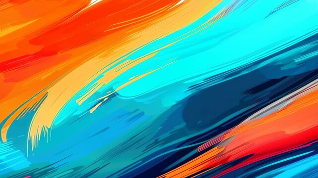 Abstract Art: A vibrant display of colors, strokes, and textures in an artistic composition.