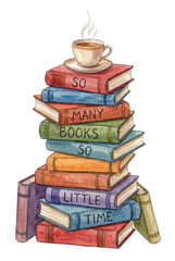 So Many Books, So Little Time Illustration
