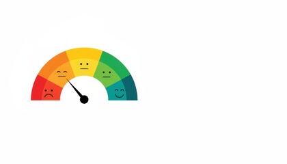 Emotional Gauge, Mood Meter, Digital Display, Graphic Design, Minimalist, Clean Viewpoint, Visual Concept