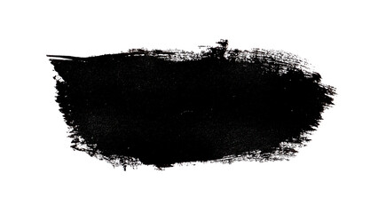 Black grunge brush stroke vector, hand-painted ink smear texture for artistic background design 