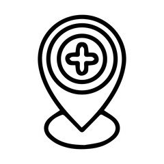 Obraz premium Medical Location Pin Icon