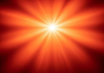 Obraz premium Intense diffused orange and red light rays shining through a hazy, dusty atmosphere creating a beautiful thermal energy background, science, fiery, digital