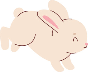 Obraz premium Rabbit Hopping Hand Drawn